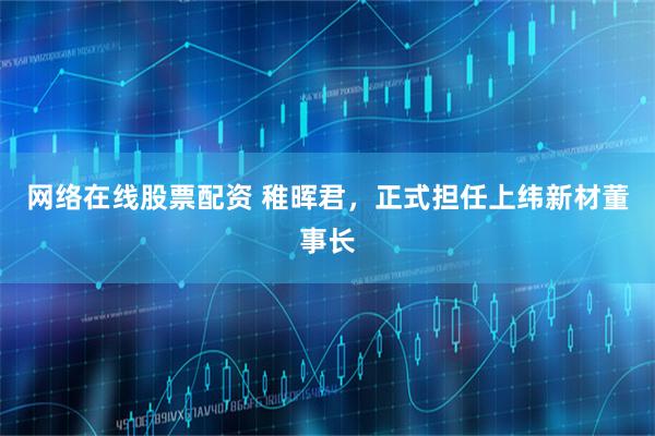网络在线股票配资 稚晖君，正式担任上纬新材董事长